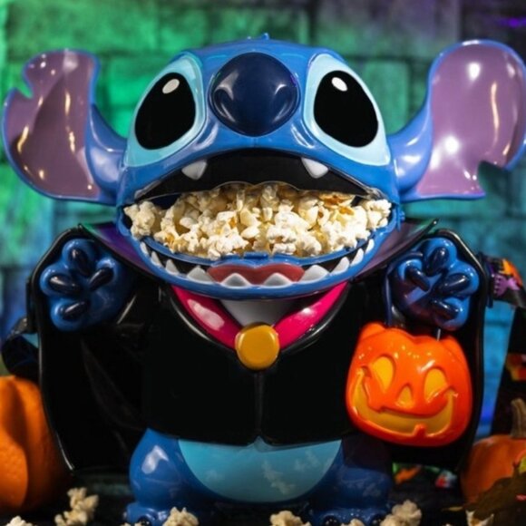 NEW Disney Parks Halloween Vampire Stitch Popcorn Bucket & Donald Duck Sipper - Picture 2 of 16